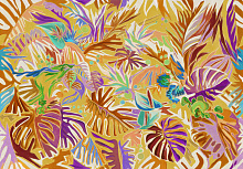 Жёлтые фотообои Factura FLOWERS JUNGLE 4